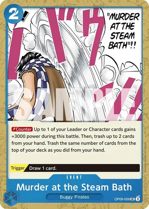 Murder at the Steam Bath OP09-059 One Piece card from Emperors in the New World