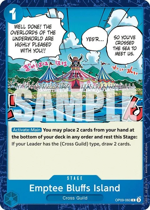 Emptee Bluffs Island OP09-060 One Piece card from Emperors in the New World