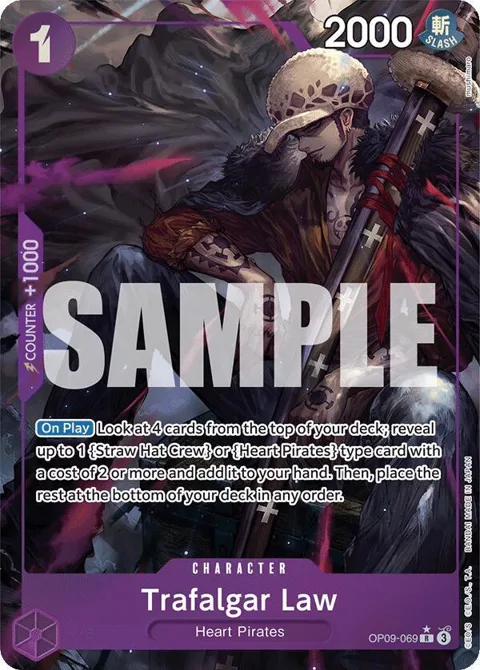 Trafalgar Law Alt Art OP09-069 One Piece card from Emperors in the New World