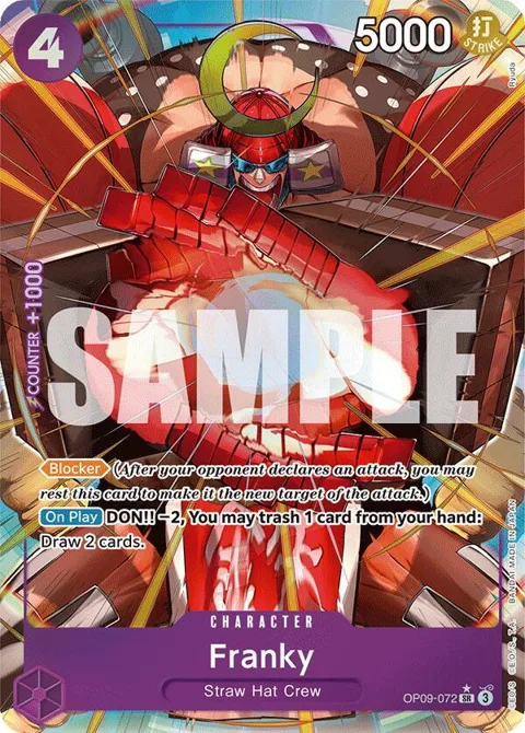 Franky Alt Art OP09-072 One Piece card from Emperors in the New World
