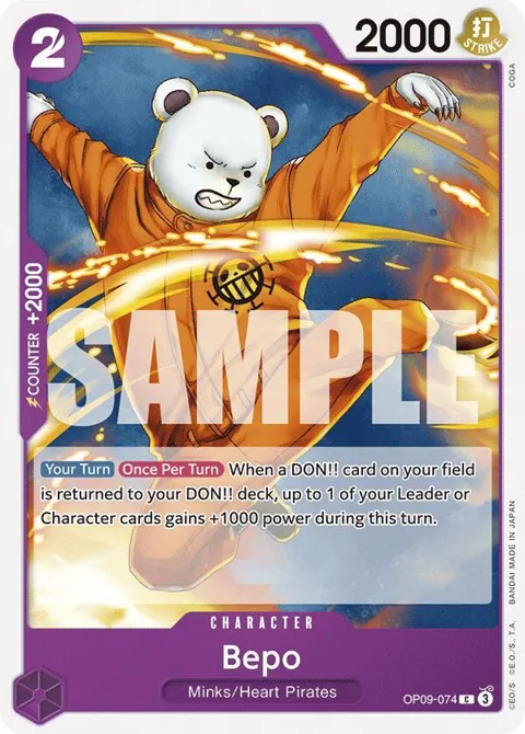 Bepo OP09-074 One Piece card from Emperors in the New World