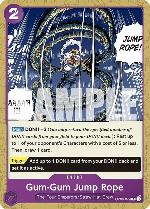 Gum-Gum Jump Rope OP09-079 One Piece card from Emperors in the New World