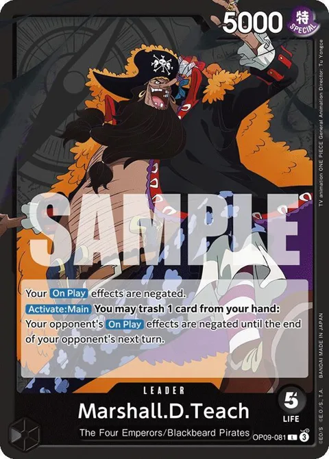 Marshall.D.Teach OP09-081 OP09 One Piece card from Emperors in the New World