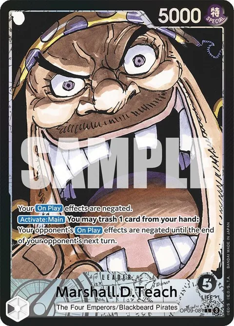 Marshall.D.Teach Alt Art OP09-081 One Piece card from Emperors in the New World