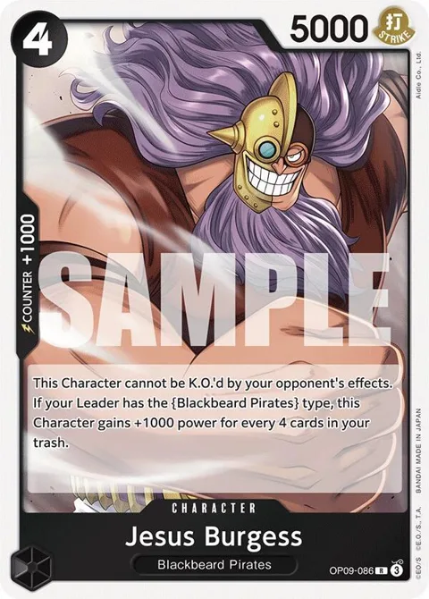 Jesus Burgess OP09-086 One Piece card from Emperors in the New World