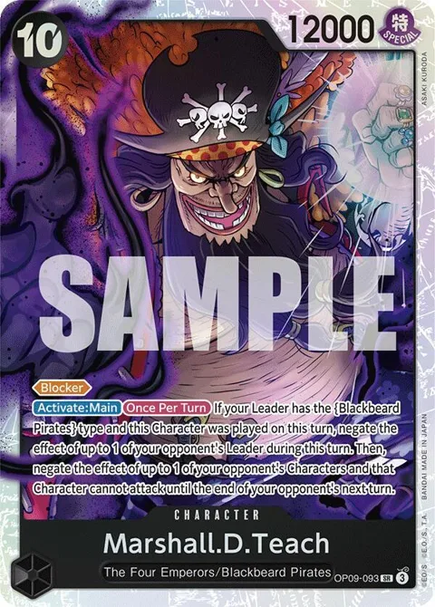 Marshall.D.Teach OP09-093 One Piece card from Emperors in the New World