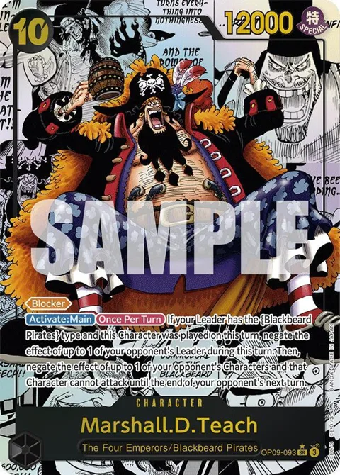 Marshall.D.Teach Manga OP09-093 One Piece card from Emperors in the New World