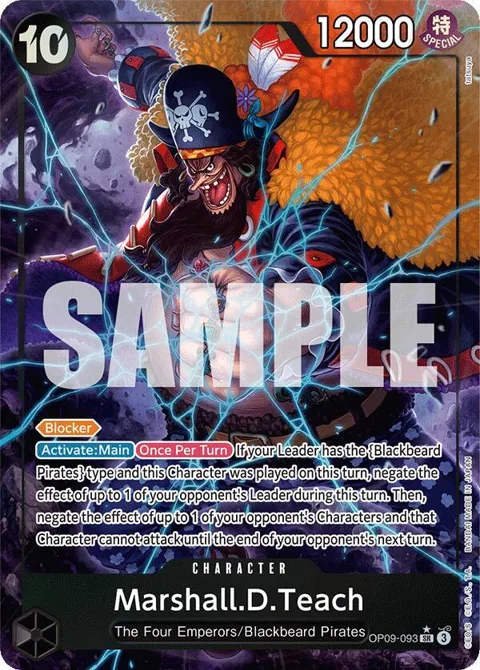 Marshall.D.Teach Alt Art OP09-093 One Piece card from Emperors in the New World