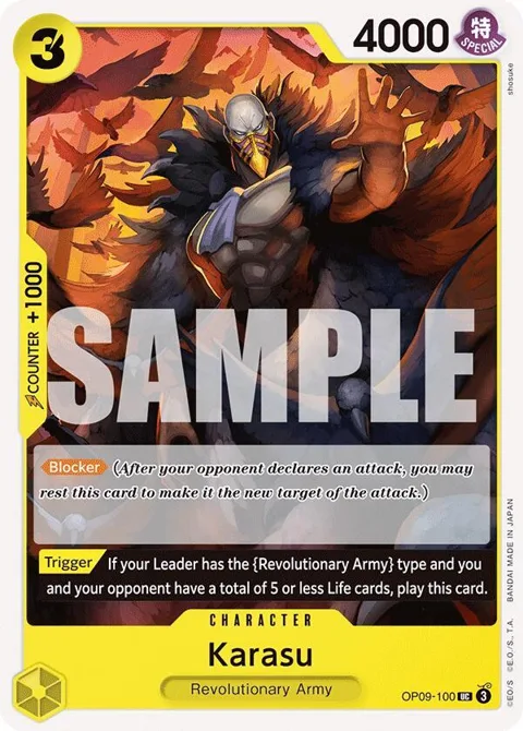 Karasu OP09-100 One Piece card from Emperors in the New World