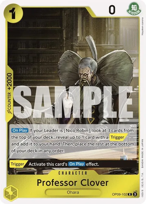 Professor Clover OP09-102 One Piece card from Emperors in the New World