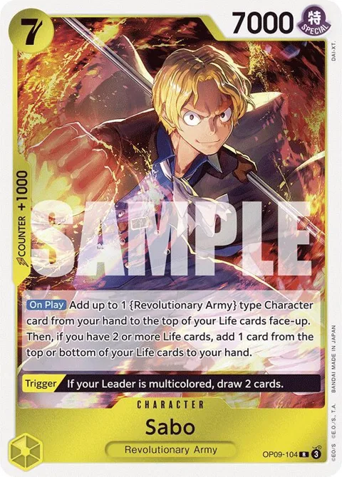 Sabo OP09-104 One Piece card from Emperors in the New World