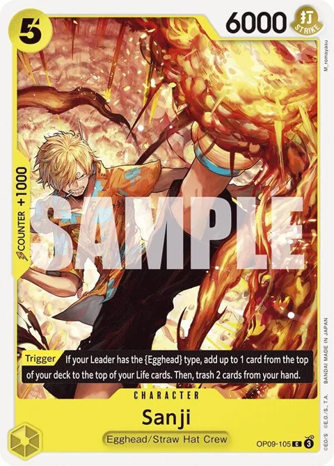 Sanji OP09-105 One Piece card from Emperors in the New World