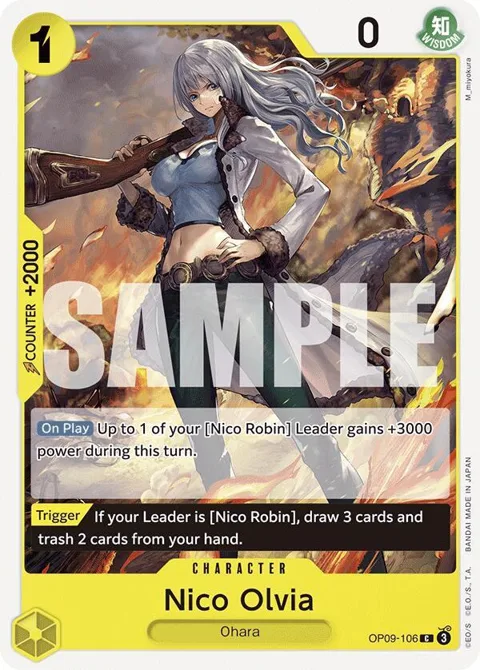 Nico Olvia OP09-106 One Piece card from Emperors in the New World