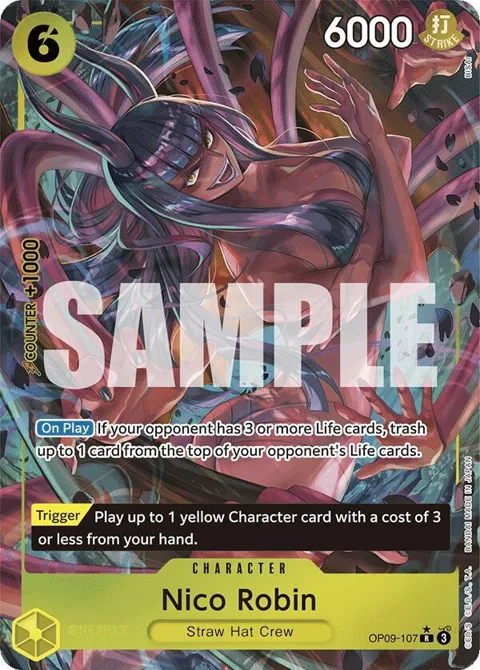 Nico Robin Alt Art OP09-107 One Piece card from Emperors in the New World