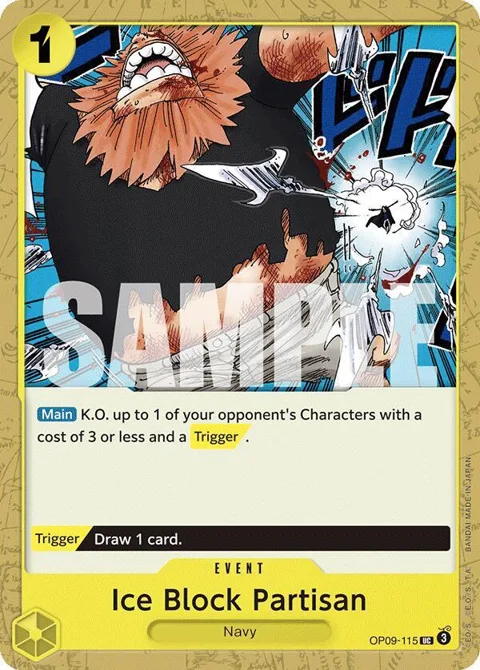 Ice Block Partisan OP09-115 One Piece card from Emperors in the New World