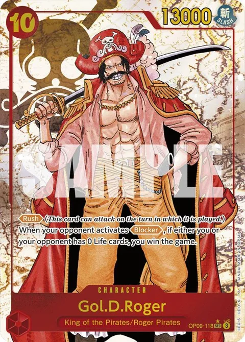 Gol.D.Roger Alt Art OP09-118 One Piece card from Emperors in the New World