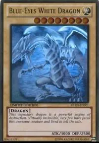 Blue-Eyes White Dragon GLD5-EN001 Yu-Gi-Oh card from Gold Series: Haunted Mine
