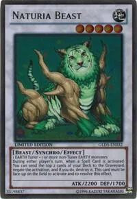 Naturia Beast GLD5-EN032 Yu-Gi-Oh card from Gold Series: Haunted Mine