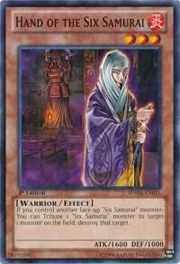 Hand of the Six Samurai SDWA-EN015 Yu-Gi-Oh card from Structure Deck: Samurai Warlords
