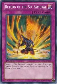 Return of the Six Samurai SDWA-EN034 Yu-Gi-Oh card from Structure Deck: Samurai Warlords