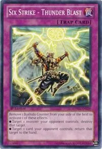 Six Strike - Thunder Blast SDWA-EN039 Yu-Gi-Oh card from Structure Deck: Samurai Warlords