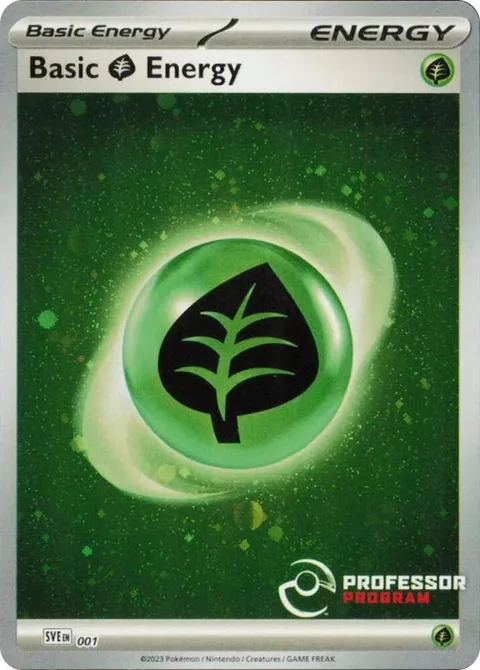 Grass Energy 2023 #001 Holofoil Pokémon card from Professor Program Promos