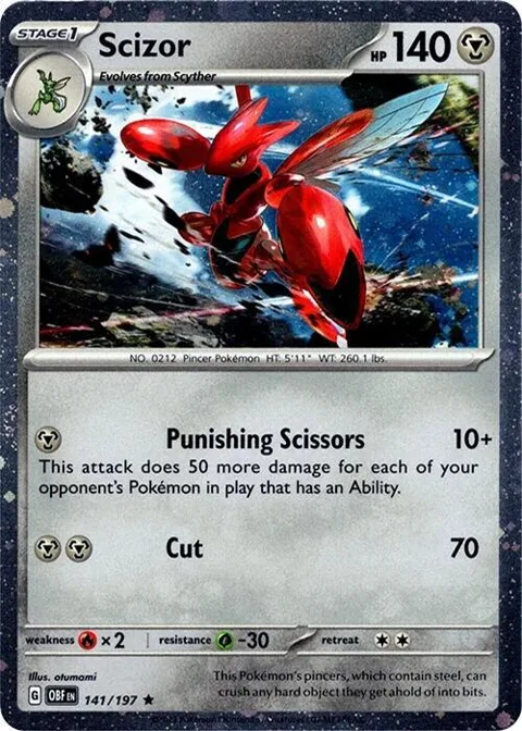 Scizor - 141/197 Cosmos Holo #141/197 Holofoil Pokémon card from Miscellaneous Cards & Products