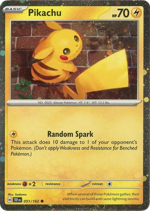 Pikachu - 051/162 Cosmo Holo #051/162 Holofoil Pokémon card from Miscellaneous Cards & Products