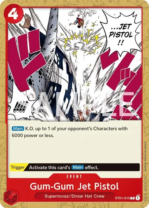 Gum-Gum Jet Pistol ST01-015 Revision Pack One Piece card from Revision Pack Cards