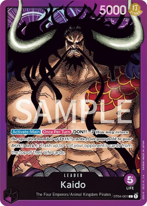 Kaido ST04-001 Revision Pack Normal One Piece card from Revision Pack Cards
