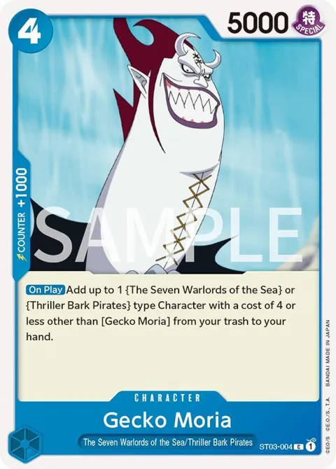 Gecko Moria ST03-004 Revision Pack One Piece card from Revision Pack Cards