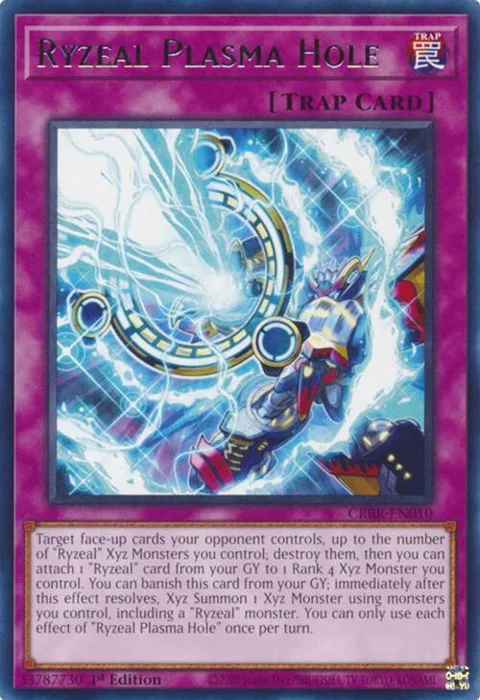 Ryzeal Plasma Hole CRBR-EN010 Yu-Gi-Oh card from Crossover Breakers