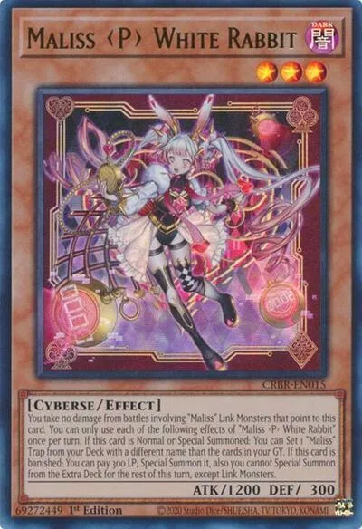 Maliss P White Rabbit CRBR-EN015 Yu-Gi-Oh card from Crossover Breakers