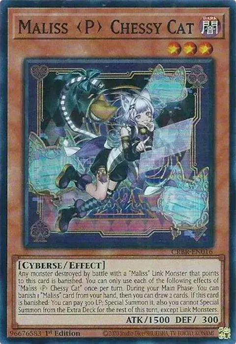 Maliss P Chessy Cat CRBR-EN016 Yu-Gi-Oh card from Crossover Breakers