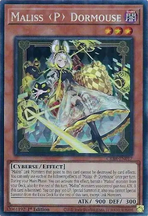 Maliss P Dormouse Collector's Rare CRBR-EN017 Yu-Gi-Oh card from Crossover Breakers