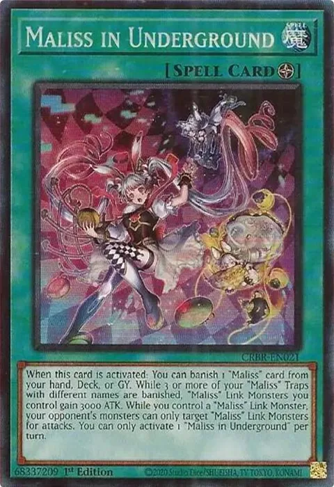 Maliss in Underground Collector's Rare CRBR-EN021 Yu-Gi-Oh card from Crossover Breakers