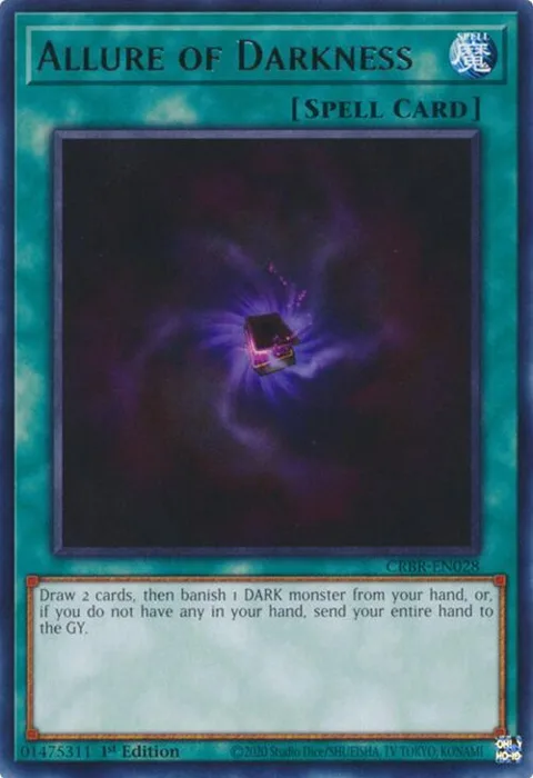 Allure of Darkness CRBR-EN028 Yu-Gi-Oh card from Crossover Breakers