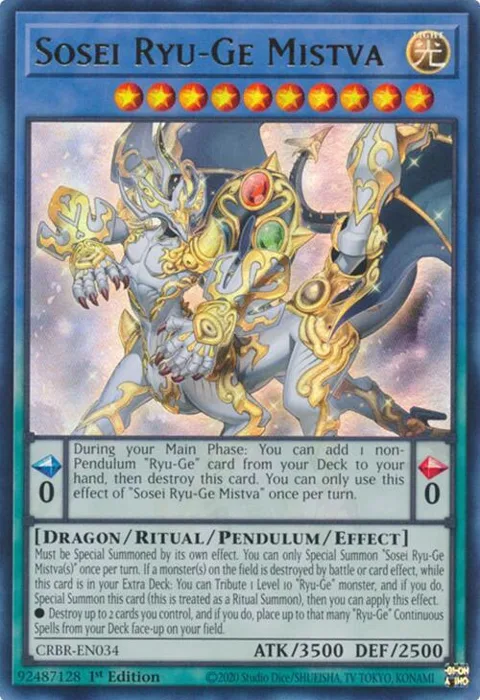 Sosei Ryu-Ge Mistva CRBR-EN034 Yu-Gi-Oh card from Crossover Breakers
