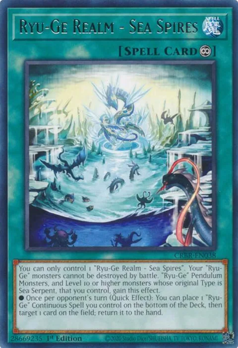 Ryu-Ge Realm - Sea Spires CRBR-EN038 Yu-Gi-Oh card from Crossover Breakers