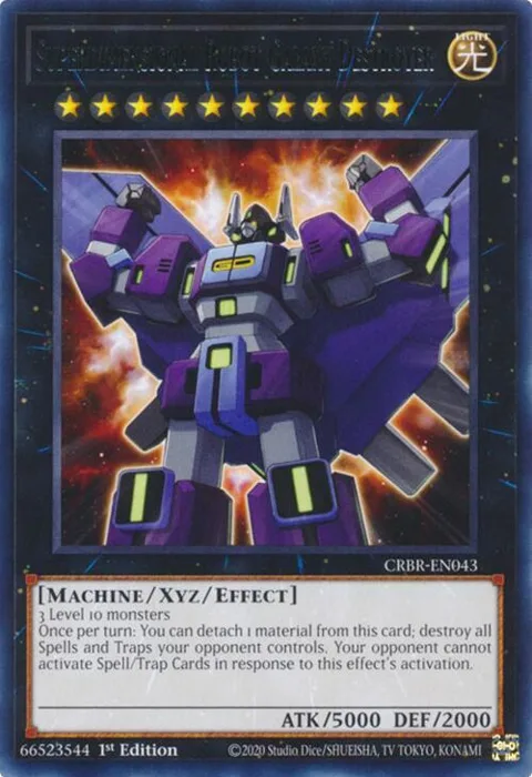 Superdimensional Robot Galaxy Destroyer CRBR-EN043 Yu-Gi-Oh card from Crossover Breakers