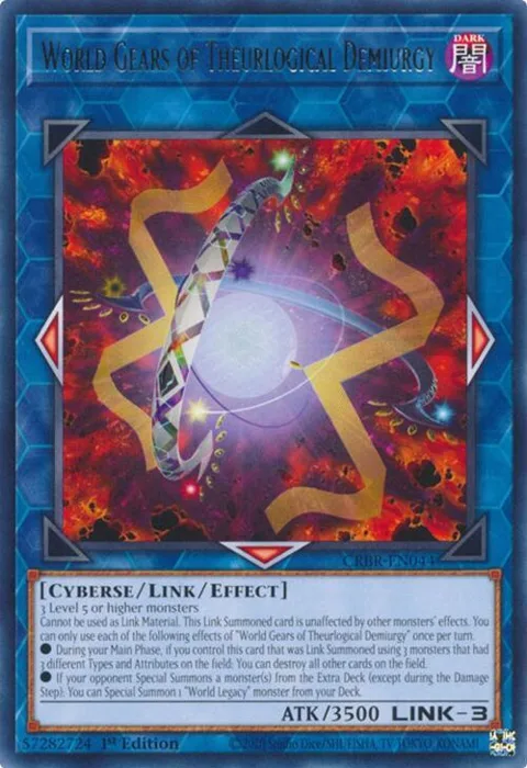 World Gears of Theurlogical Demiurgy CRBR-EN044 Yu-Gi-Oh card from Crossover Breakers