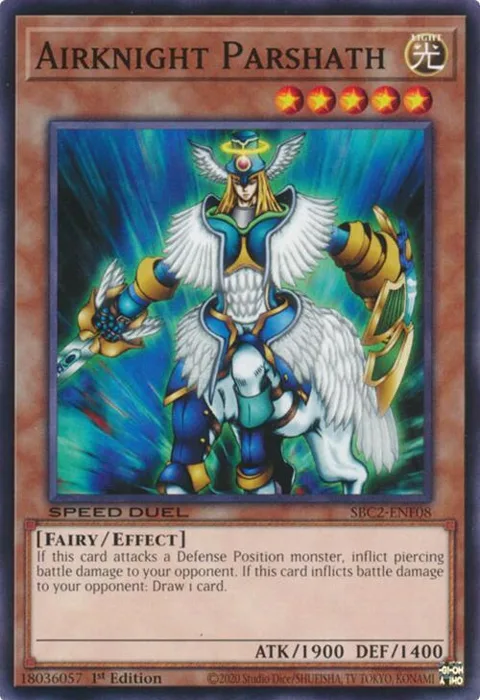 Airknight Parshath SBC2-ENF08 Yu-Gi-Oh card from Speed Duel: Battle City Finals
