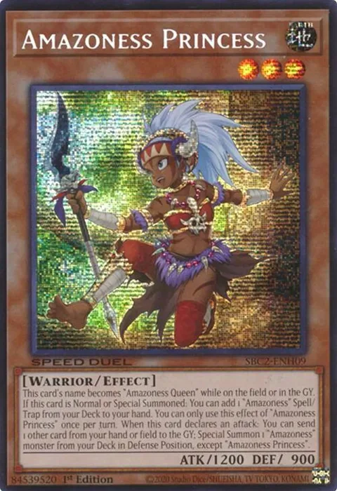 Amazoness Princess PSR SBC2-ENH09 Yu-Gi-Oh card from Speed Duel: Battle City Finals