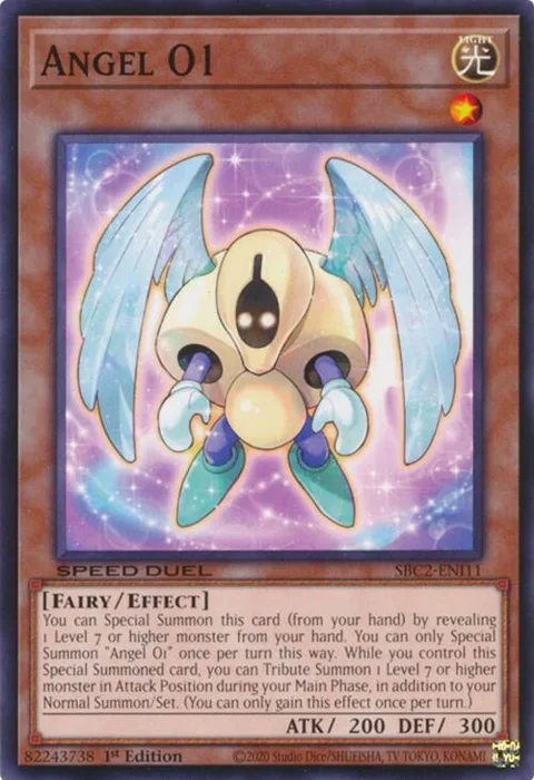 Angel O1 SBC2-ENI11 Yu-Gi-Oh card from Speed Duel: Battle City Finals
