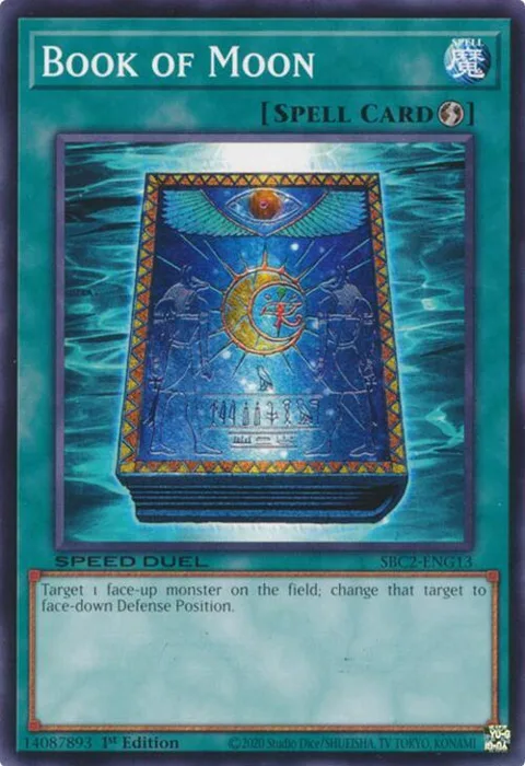 Book of Moon SBC2-ENG13 Yu-Gi-Oh card from Speed Duel: Battle City Finals