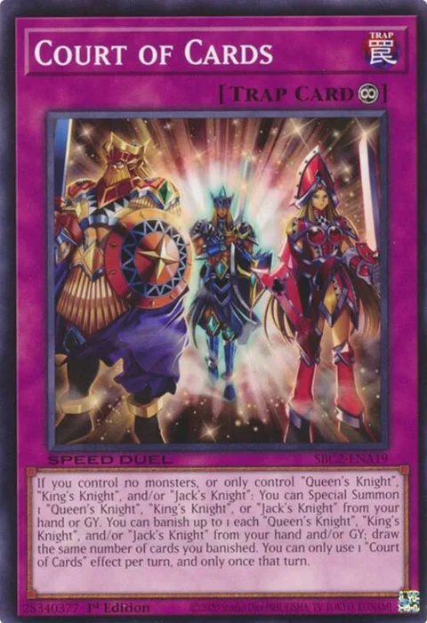 Court of Cards SBC2-ENA19 Yu-Gi-Oh card from Speed Duel: Battle City Finals