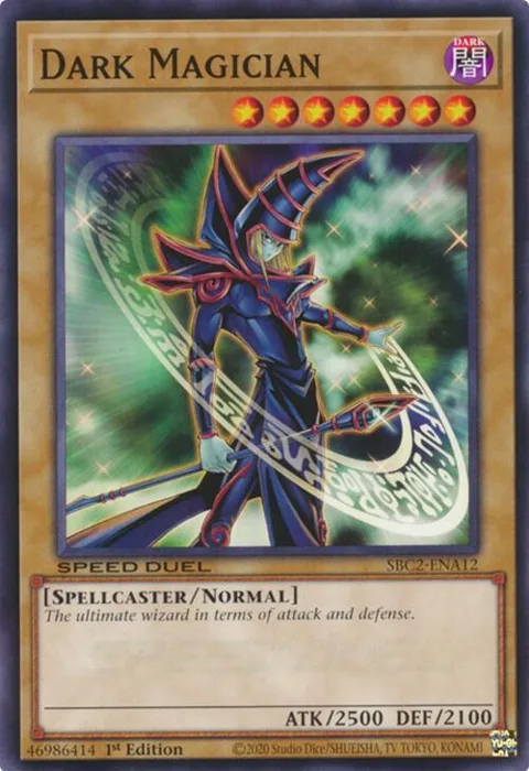 Dark Magician SBC2-ENA12 Yu-Gi-Oh card from Speed Duel: Battle City Finals
