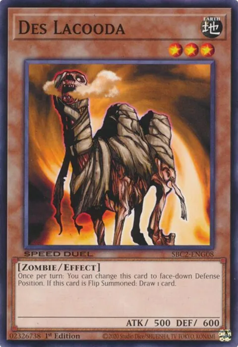 Des Lacooda SBC2-ENG08 Yu-Gi-Oh card from Speed Duel: Battle City Finals