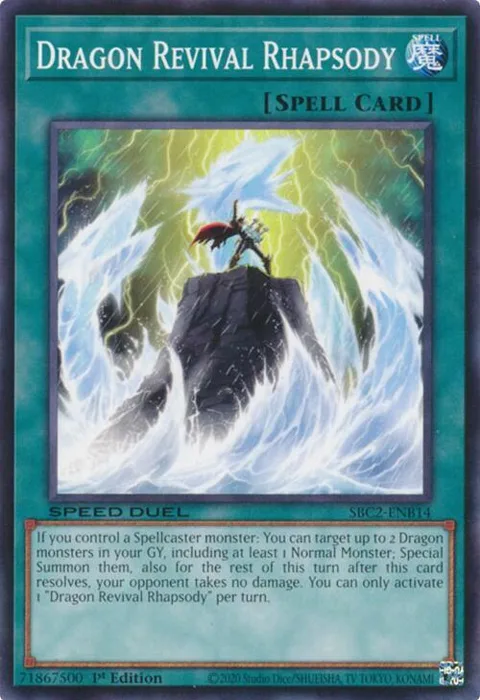 Dragon Revival Rhapsody SBC2-ENB14 Yu-Gi-Oh card from Speed Duel: Battle City Finals