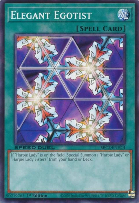 Elegant Egotist SBC2-ENH14 Yu-Gi-Oh card from Speed Duel: Battle City Finals